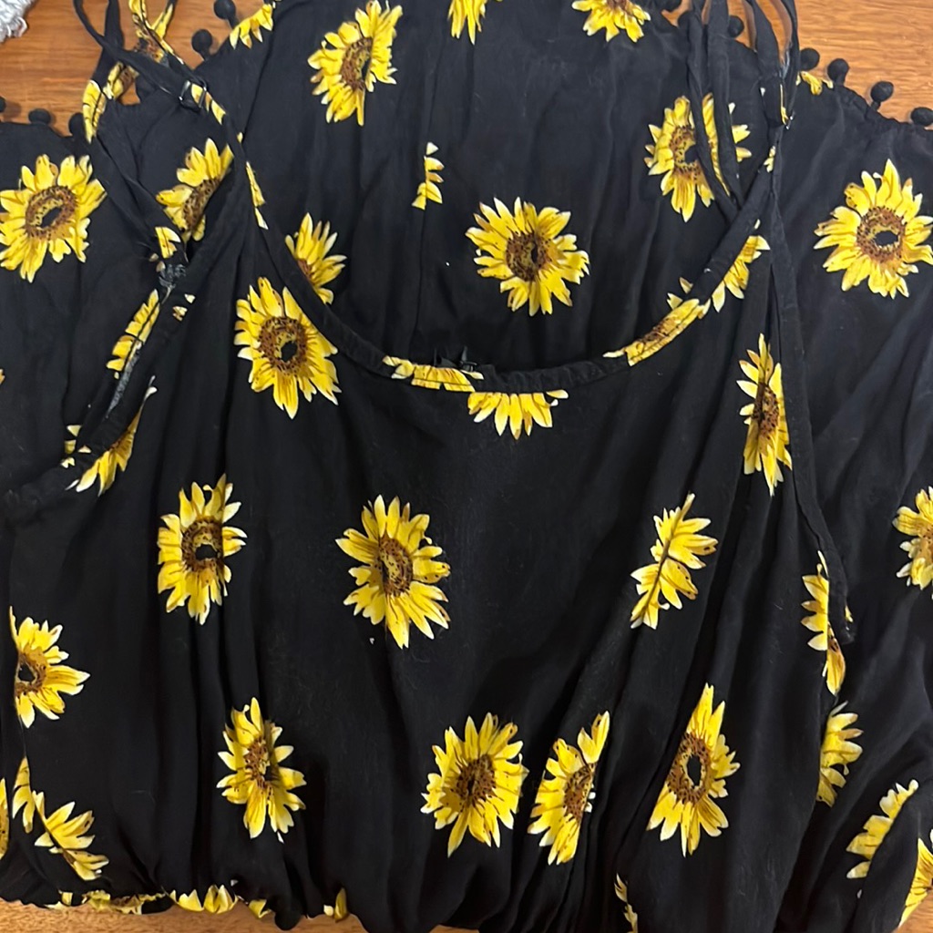 Sunflower Patterned Romper